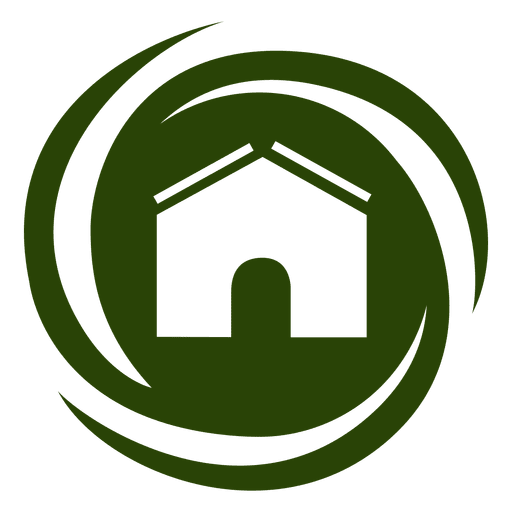 Spiral swirls house icon PNG Design