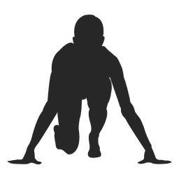 Sportsman on running mark PNG Design