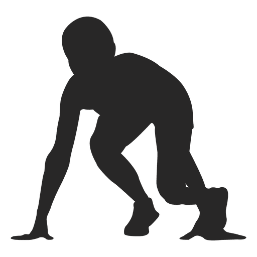 Sportler auf Laufmarke 1 PNG-Design