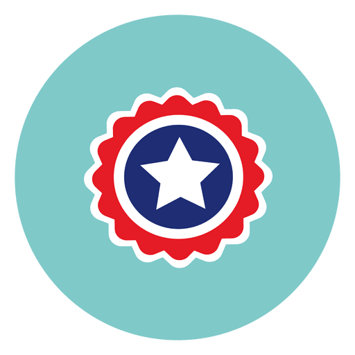 Star badge round icon PNG Design