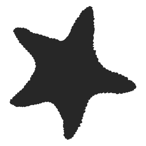 Silueta de estrella de mar 1 Diseño PNG