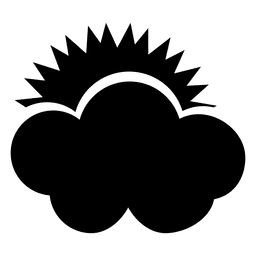 Icono soleado Diseño PNG
