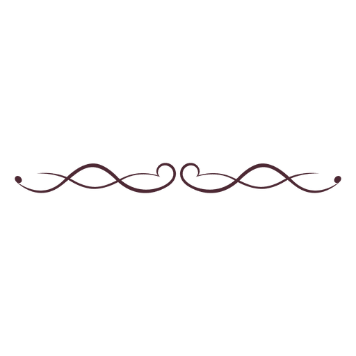 Swirling lines divider 3 PNG Design