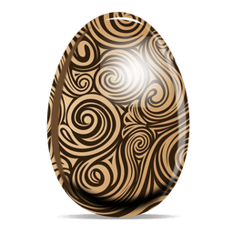Huevo de pascua de patrón de remolinos Diseño PNG