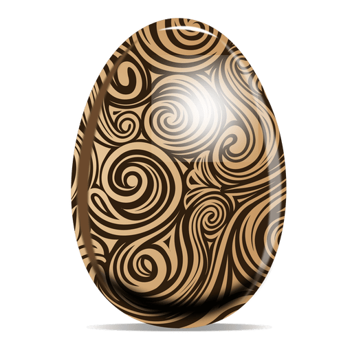 Swirls pattern easter egg PNG Design