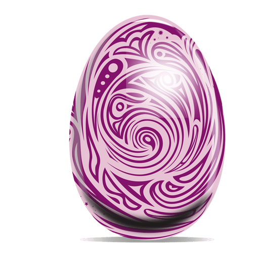 Swirls pattern easter egg 1 PNG Design