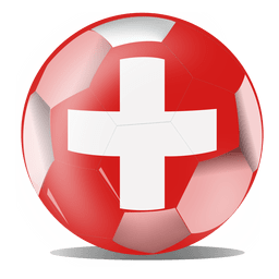Bandera de fútbol de Suiza Diseño PNG