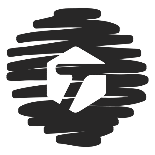 T verzerrtes rundes Symbol PNG-Design
