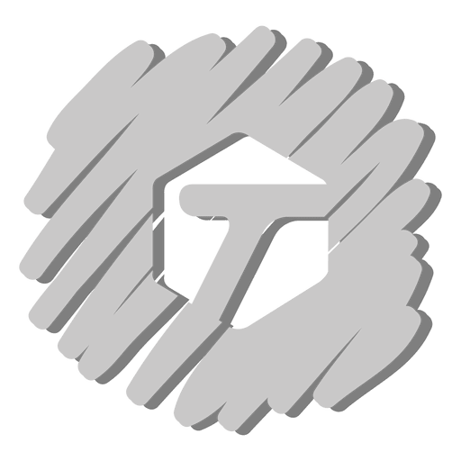 T rundes verzerrtes Symbol PNG-Design