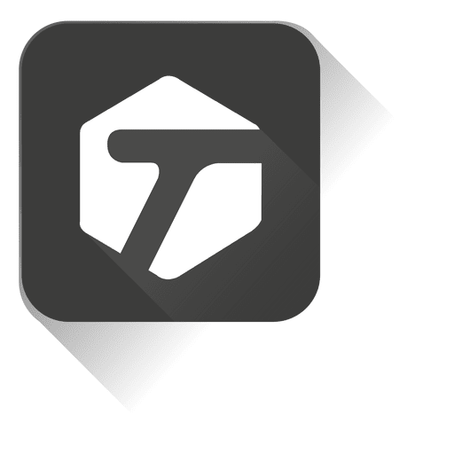 T-Quadrat-Symbol PNG-Design