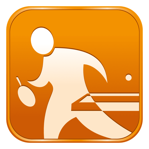 Icono cuadrado de tenis de mesa Diseño PNG
