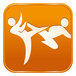 Icono cuadrado de Taekwondo Diseño PNG
