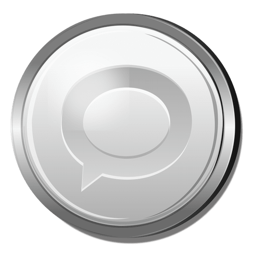 Text bubble silver icon
