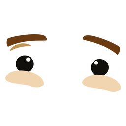 Expresión de ojos tensos Diseño PNG
