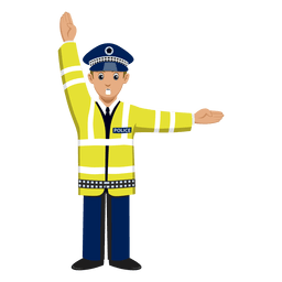 Traffic police signalling PNG Design
