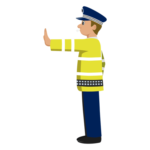 Traffic police signalling 1 - Transparent PNG & SVG vector file