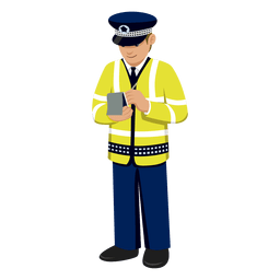 Traffice police writing notes PNG Design