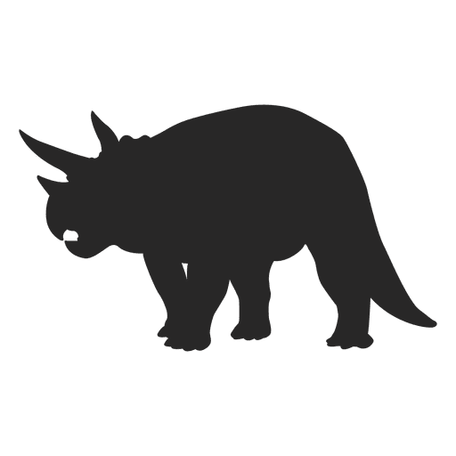 Silhueta de triceratops Desenho PNG