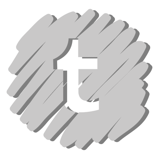Tumblr verzerrtes Symbol PNG-Design