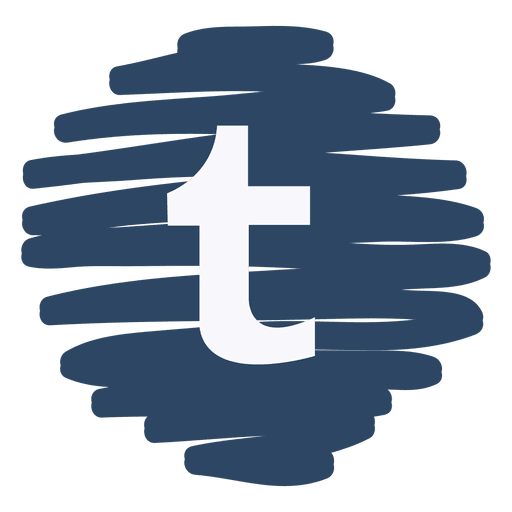 Tumblr distorted round icon PNG Design