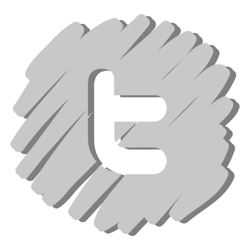 Icono de Twitter distorsionado Diseño PNG