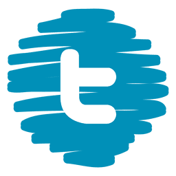 Twitter distorted round icon