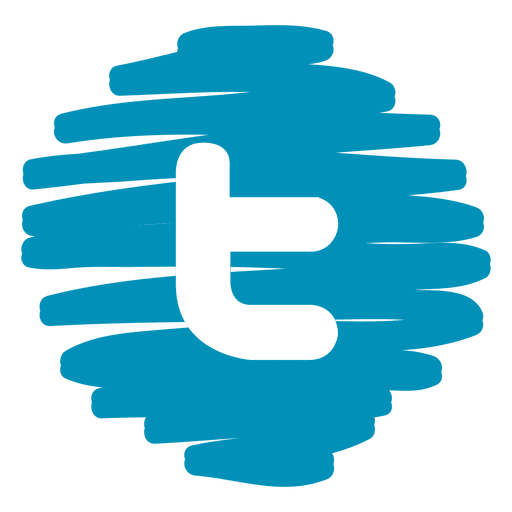 Twitter verzerrtes rundes Symbol PNG-Design