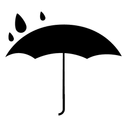 Paraguas con icono de lluvia Diseño PNG