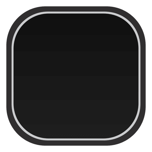Unchecked black button PNG Design