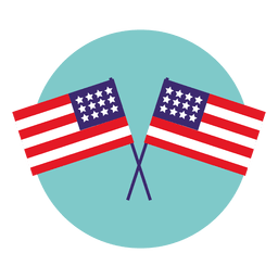 Icono redondo de banderas de Estados Unidos Diseño PNG