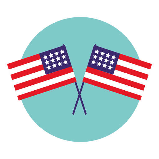 Icono redondo de banderas de Estados Unidos Diseño PNG