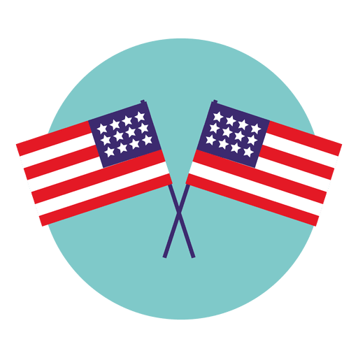 Round American Flag SVG