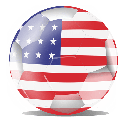 Bandera de fútbol de Estados Unidos Diseño PNG