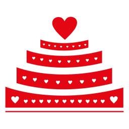 Valentine cake PNG Design