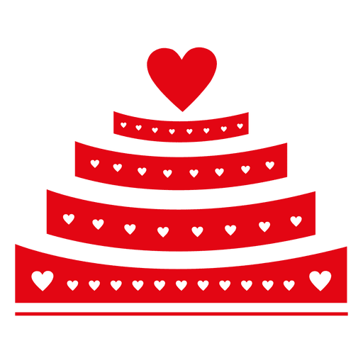 Valentine cake PNG Design
