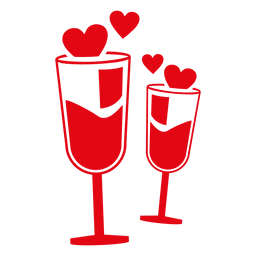 Óculos Valentine chamaign Desenho PNG