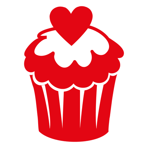 Valentine cupcake PNG Design