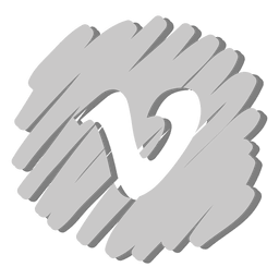Icono distorsionado de Vimeo Diseño PNG