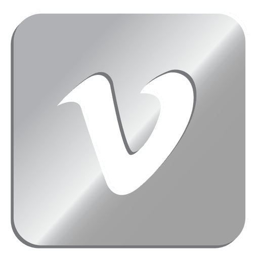 Vimeo Silber-Symbol PNG-Design
