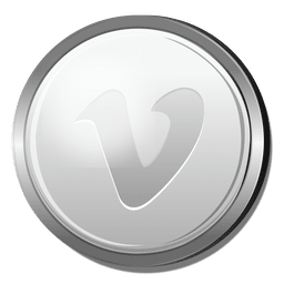 Icono de círculo de plata de Vimeo Transparent PNG