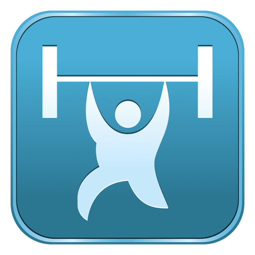 Quadratisches Symbol für Gewichtheben PNG-Design