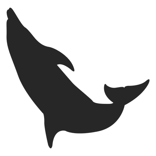 Whale jumping silhouette