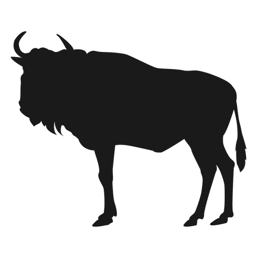 Wildebeest silhouette PNG Design