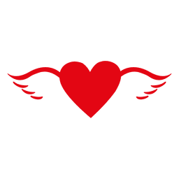 Geflügeltes Herz PNG-Design