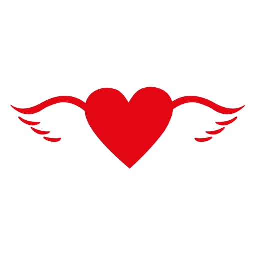 Winged heart PNG Design