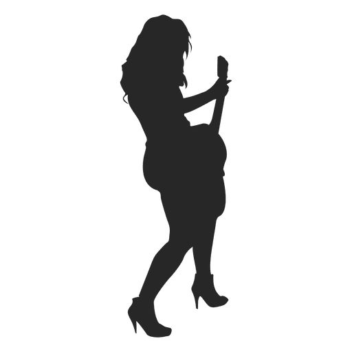 Woman guitarist silhouette 1