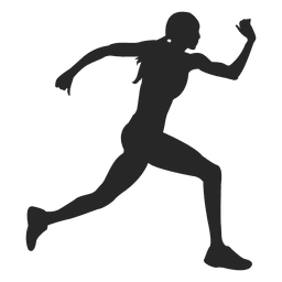 Mujer corriendo duro Diseño PNG