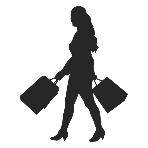 Mujer de compras 5 Diseño PNG