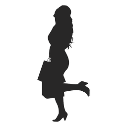 Woman shopping silhouette 6 PNG Design