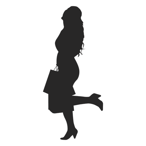 Woman shopping silhouette 6 PNG Design